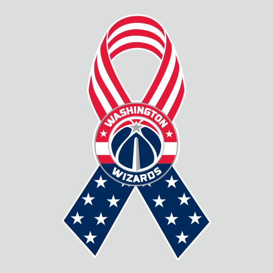 Washington Wizards Ribbon American Flag logo vinyl decal